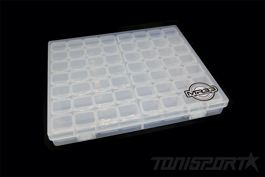 MR33 Hardware Box Large Clear 21 x 17.5 x 2.6cm, 56 in 1 box  MR33-HBLC