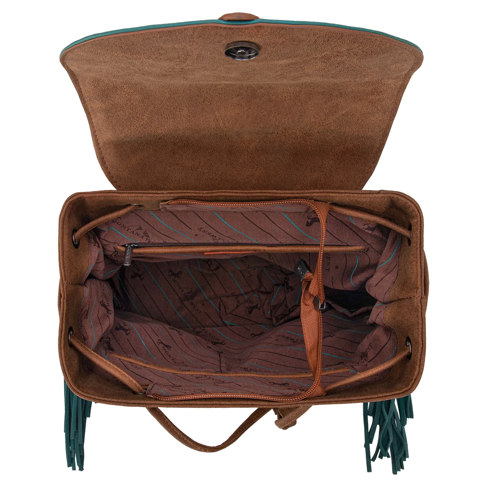 MW1289-9110 Montana West Fringe Buckle Collection Backpack