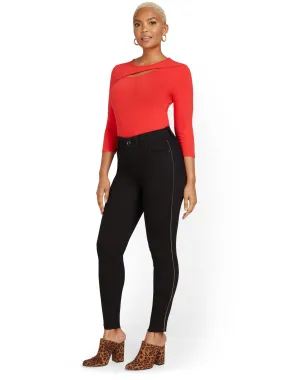 Mya Curvy High-Waisted Super-Skinny Jeans - Side-Zipper