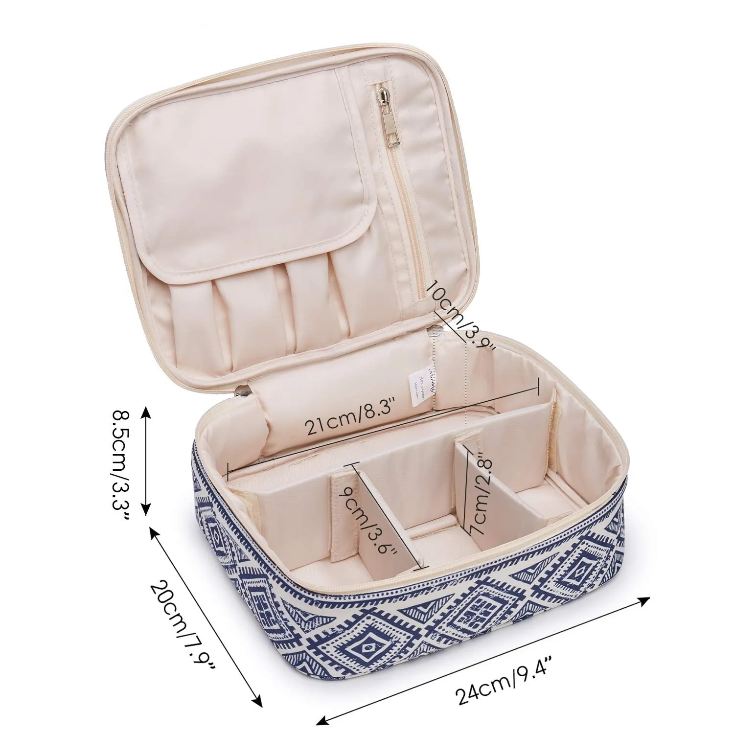 Narwey Travel Large Cosmetic Case Makeup Bag