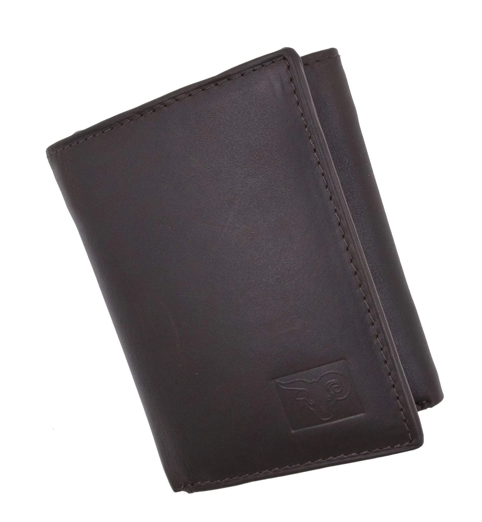 New Cavelio Mens Genuine Leather ID Card Bill Holder Trifold Wallet 731107 (C)