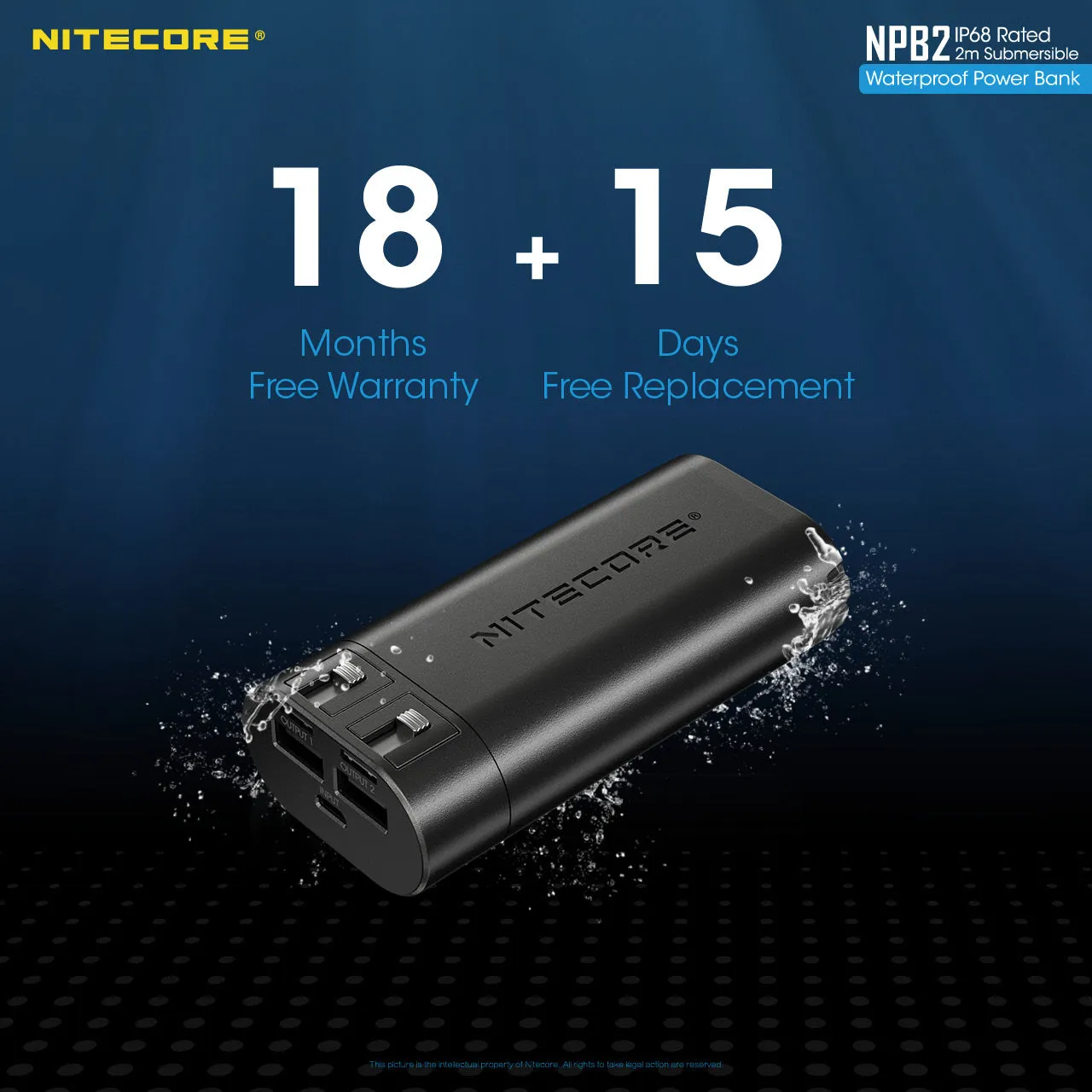 NITECORE WATERPROOF POWERBANK 10,000MAH (NPB2)