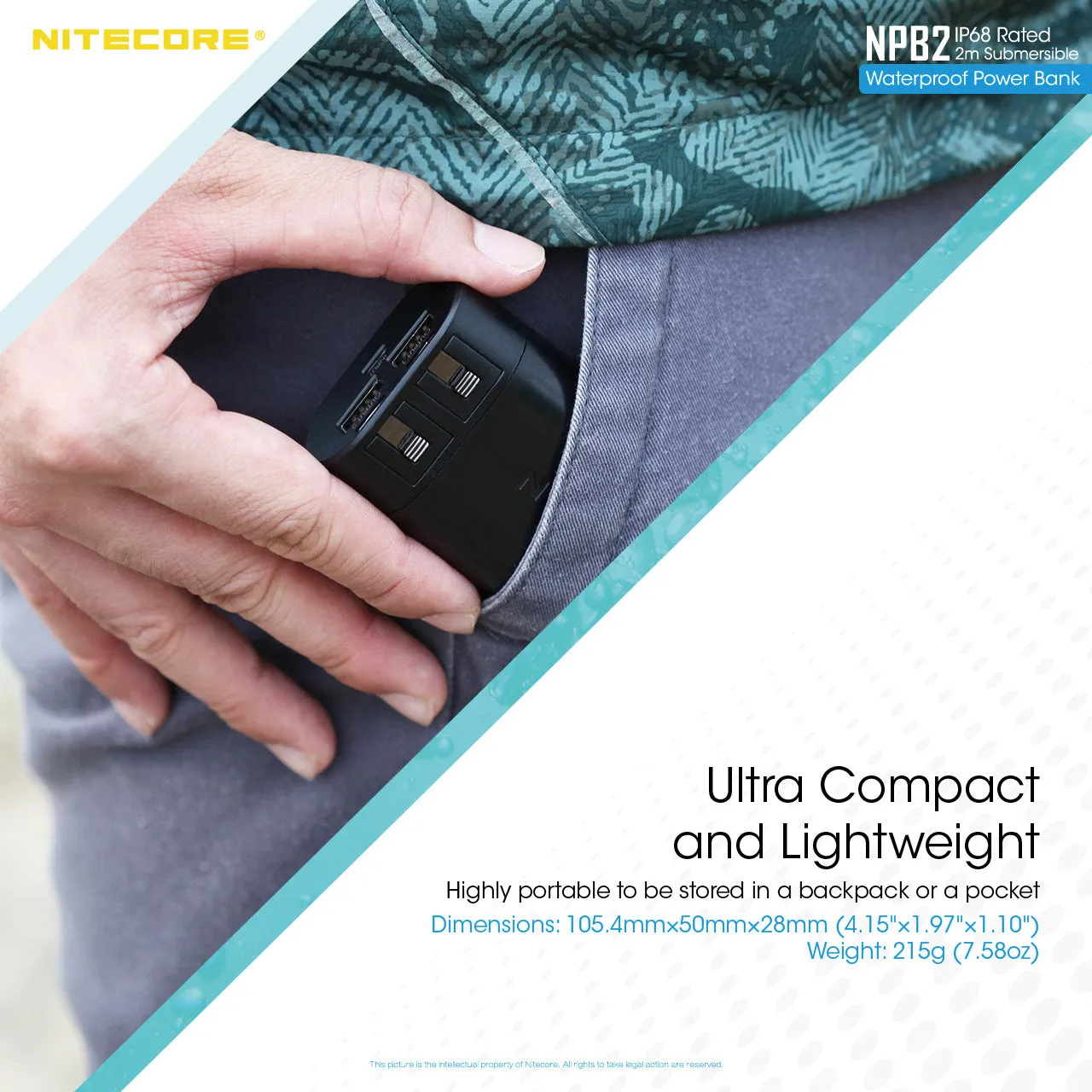 NITECORE WATERPROOF POWERBANK 10,000MAH (NPB2)