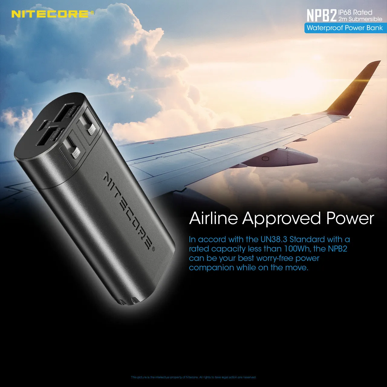 NITECORE WATERPROOF POWERBANK 10,000MAH (NPB2)