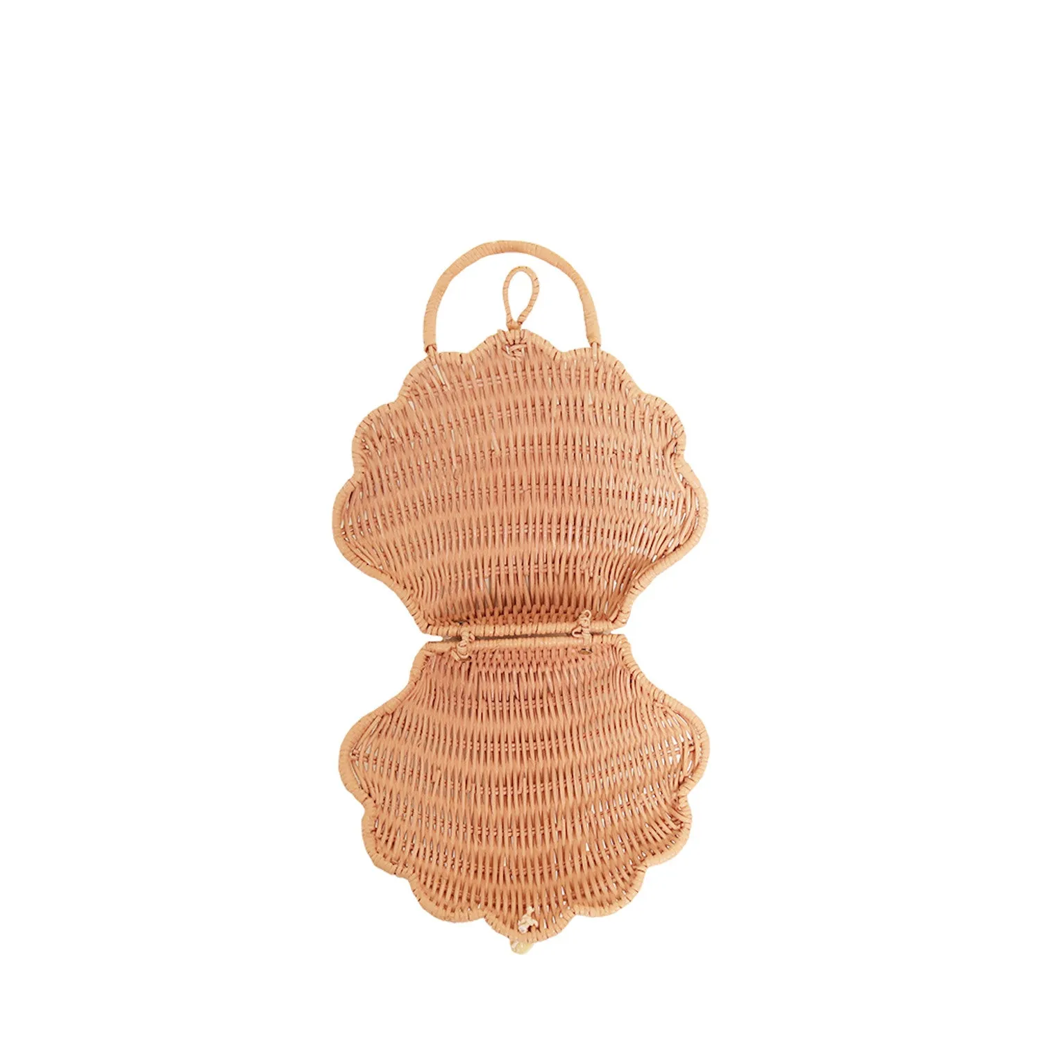 Olli Ella Rattan Shell Bag Rose