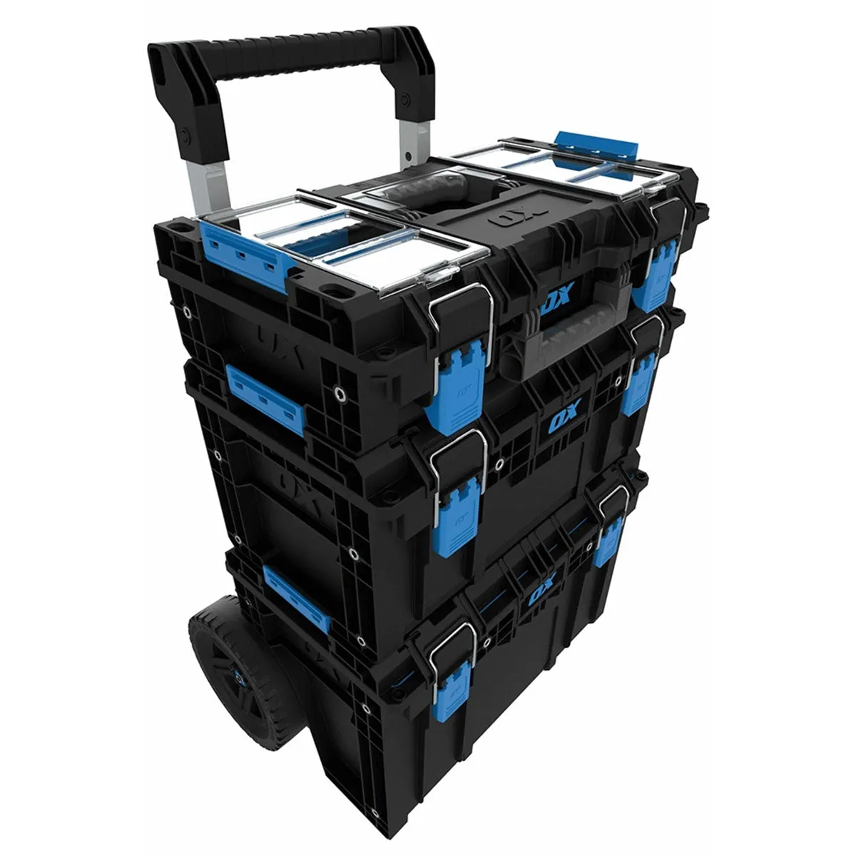 OX ToolTrek Pro Modular Storage System 3 Piece Set Heavy Duty with Wheeled OX-P600703