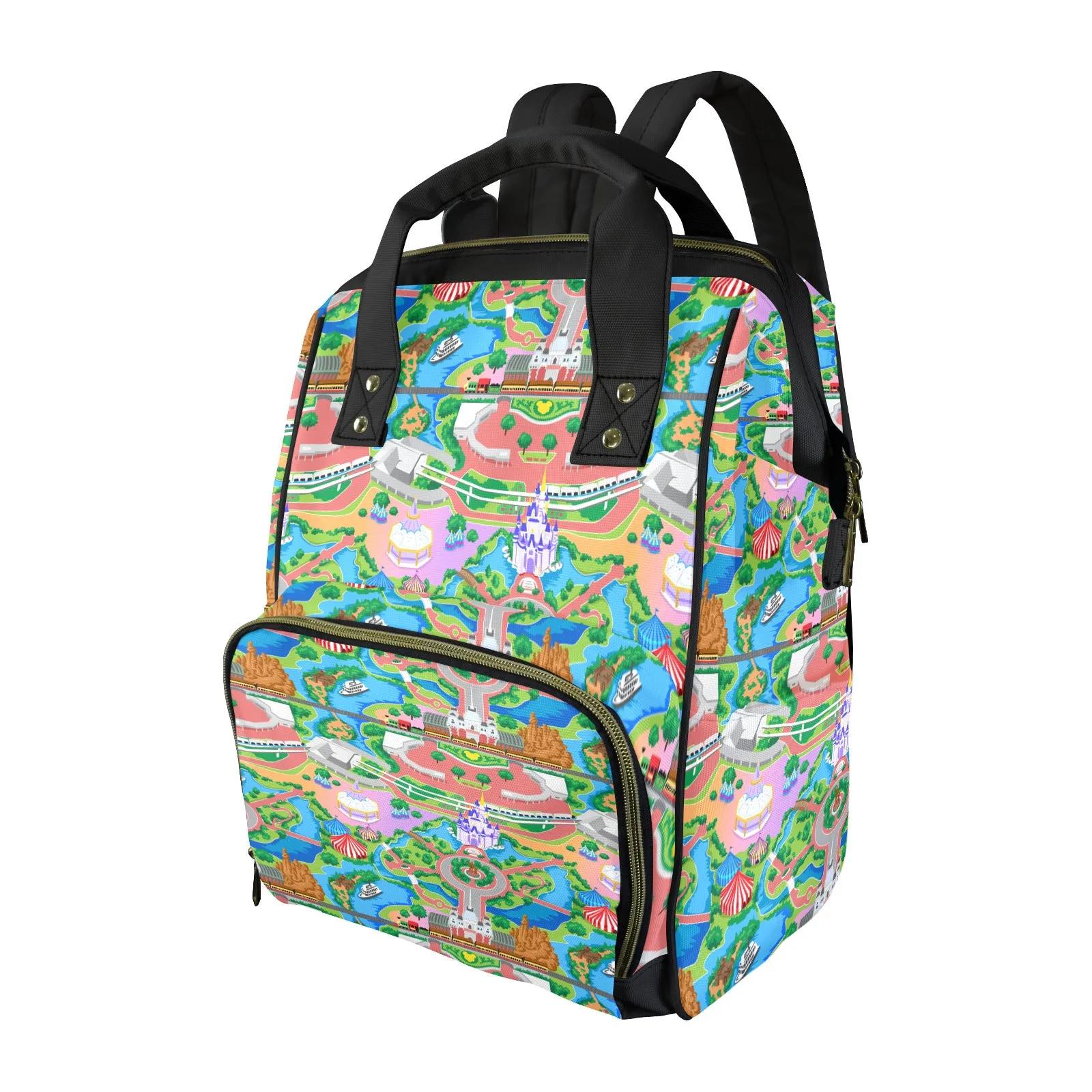 Park Map Multi-Function Diaper Bag