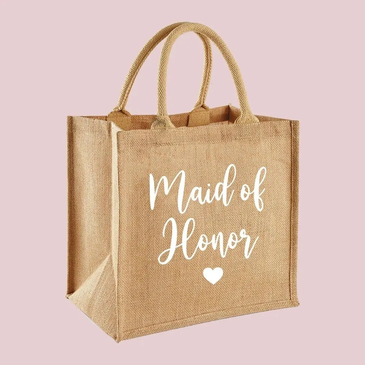 Personalised Bride Bag, Bride Jute Bag, Bride Gift Bag, Bride Gifts, Bridal Party Bag, Bridesmaid Bag, Maid of Honour Gift Bag, Hen Bag