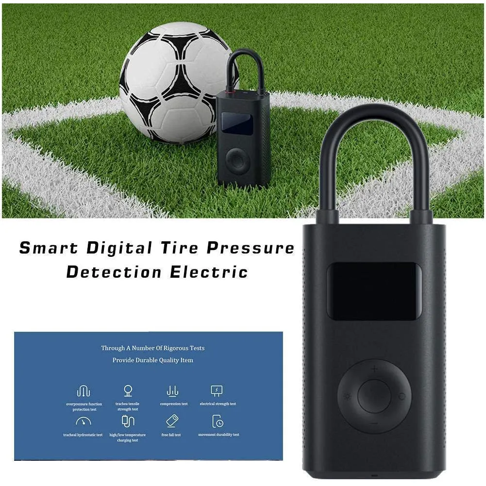 Portable Smart Digital Tire Pressure Detection Electric Inflator Pump for Bike Motorcycle Car Football