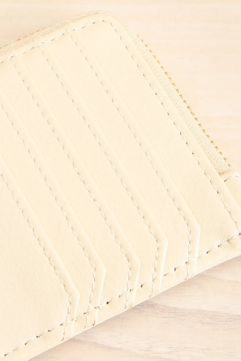 Quinn Ivory | Vegan Leather Card Wallet