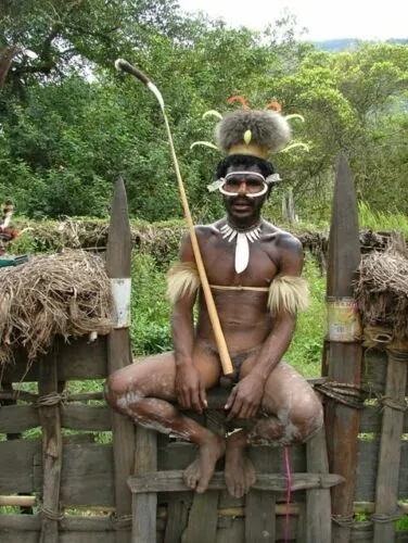 Rare Older & unique handmade primitive Tribal Dani Shaman Head hunter collecting Bag, Bride price Currency strap handle, Baliem Valley Artifact, Irian Jaya, West Papua. Collected in the 1900’s.