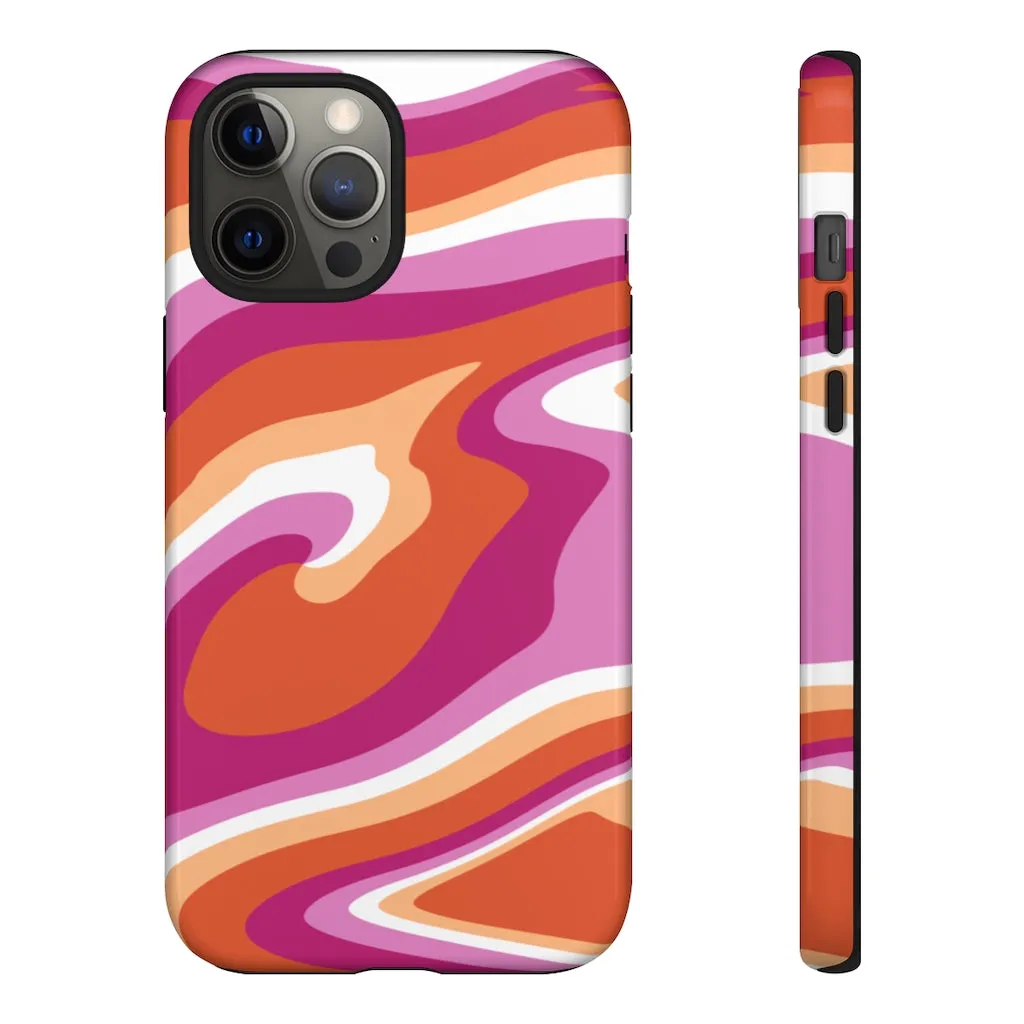 Retro Lesbian Flag Phone Case for Apple & Samsung