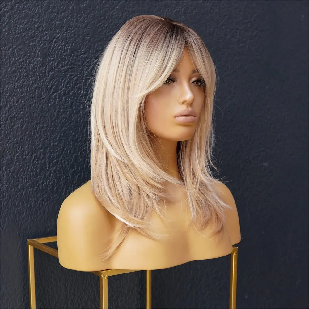 ROCHELLE Blonde Ombre Fringe Wig