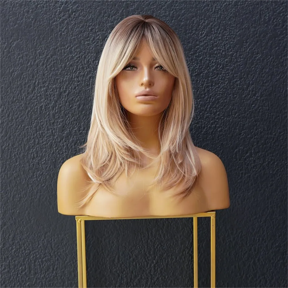 ROCHELLE Blonde Ombre Fringe Wig