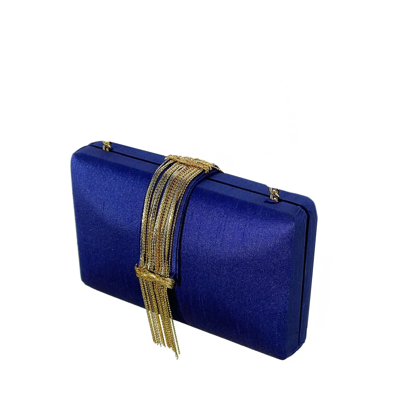 Sapphire Fringe Clutch