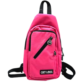 Smell-Proof Premium Convertible Shoulder Bag/Backpack by GET LOST (PINK)