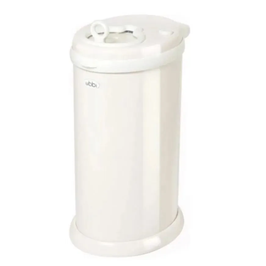 Steel Diaper Bin - Ivory