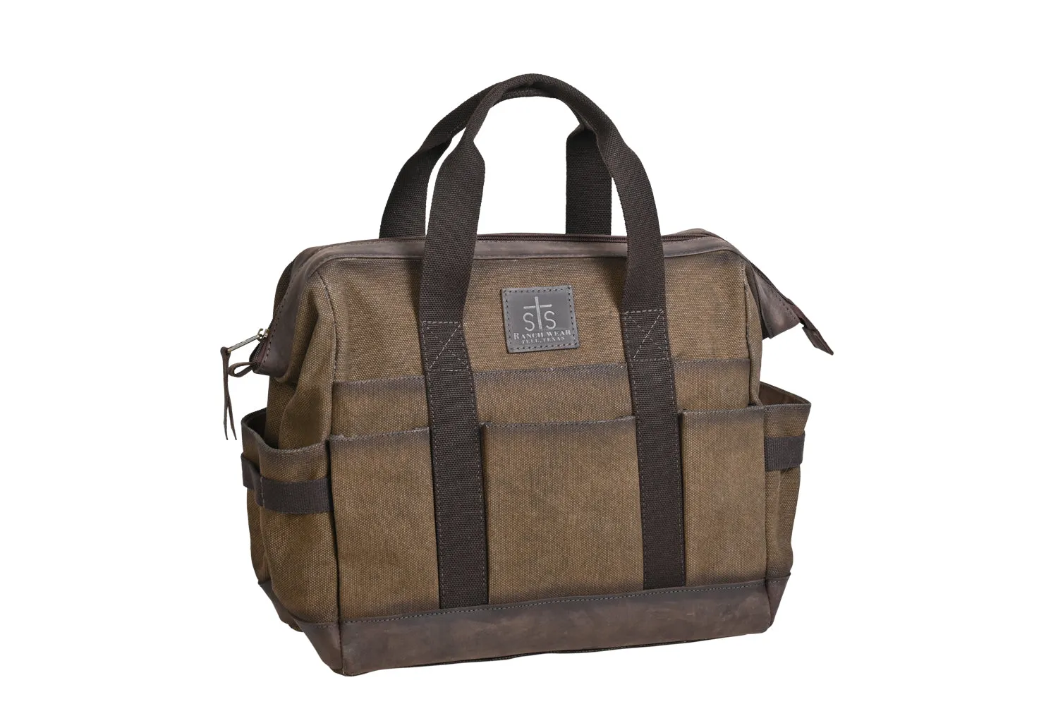 STS Ranchwear Mens Trailblazer Tool Brown/Chocolate Canvas/Leather Tool Bag