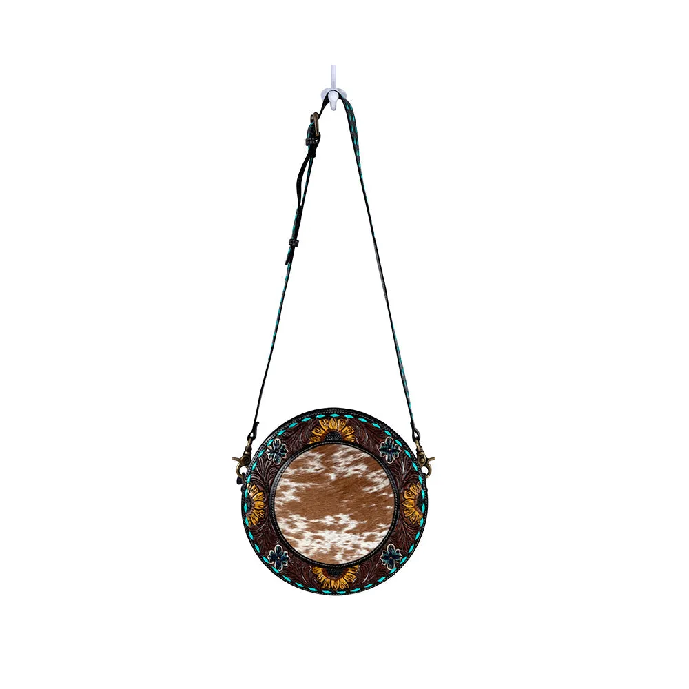 Sunflower Sunrise Round Bag