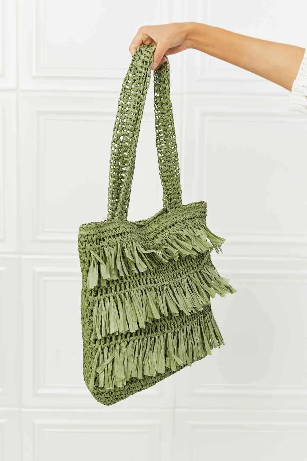 The Last Straw Fringe Straw Tote Bag