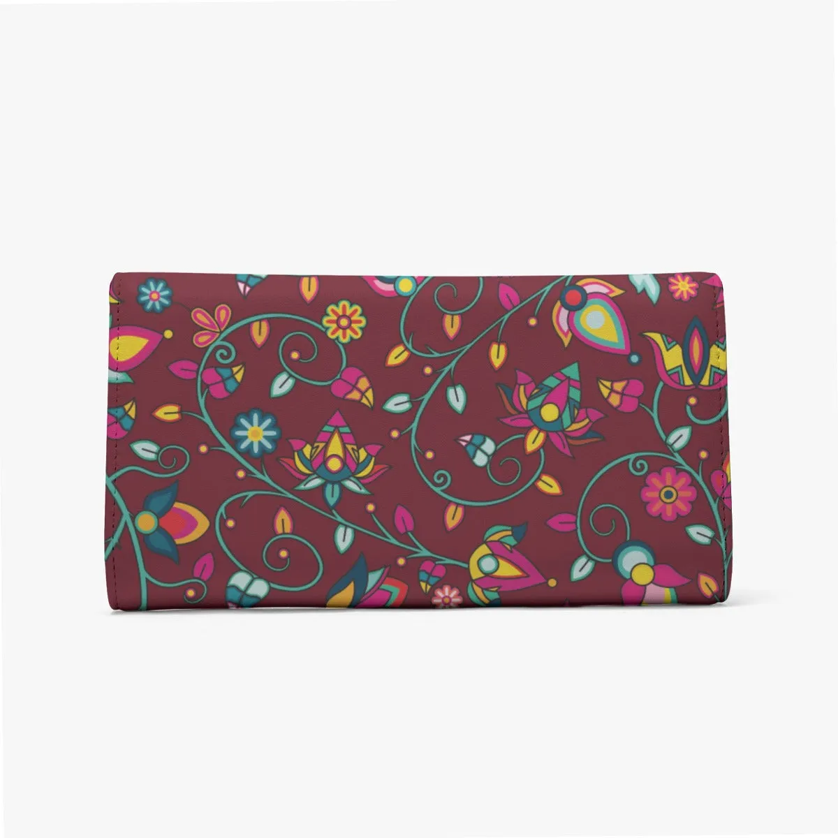 Thorny Path Cranberry Foldable Wallet