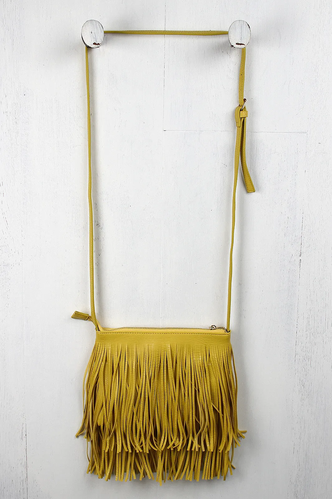 Tiered Fringe Crossbody Bag