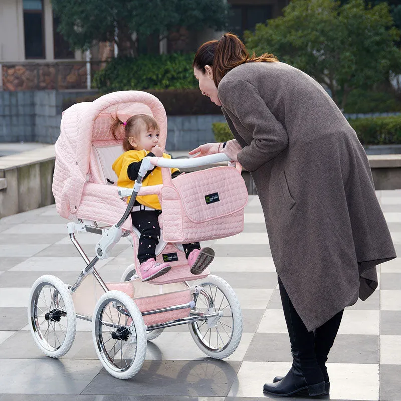 Two Way European Baby Stroller Luxury High Profile Trolley Baby Carriage