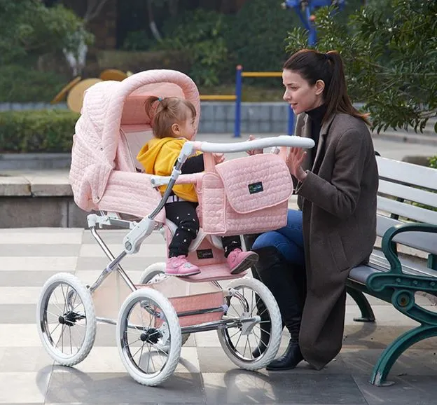 Two Way European Baby Stroller Luxury High Profile Trolley Baby Carriage