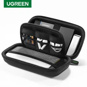 UGREEN Portable Hard Drive and Power Bank Storage Case - Shockproof, Water-Resistant Travel Pouch for SSDs and Accessories