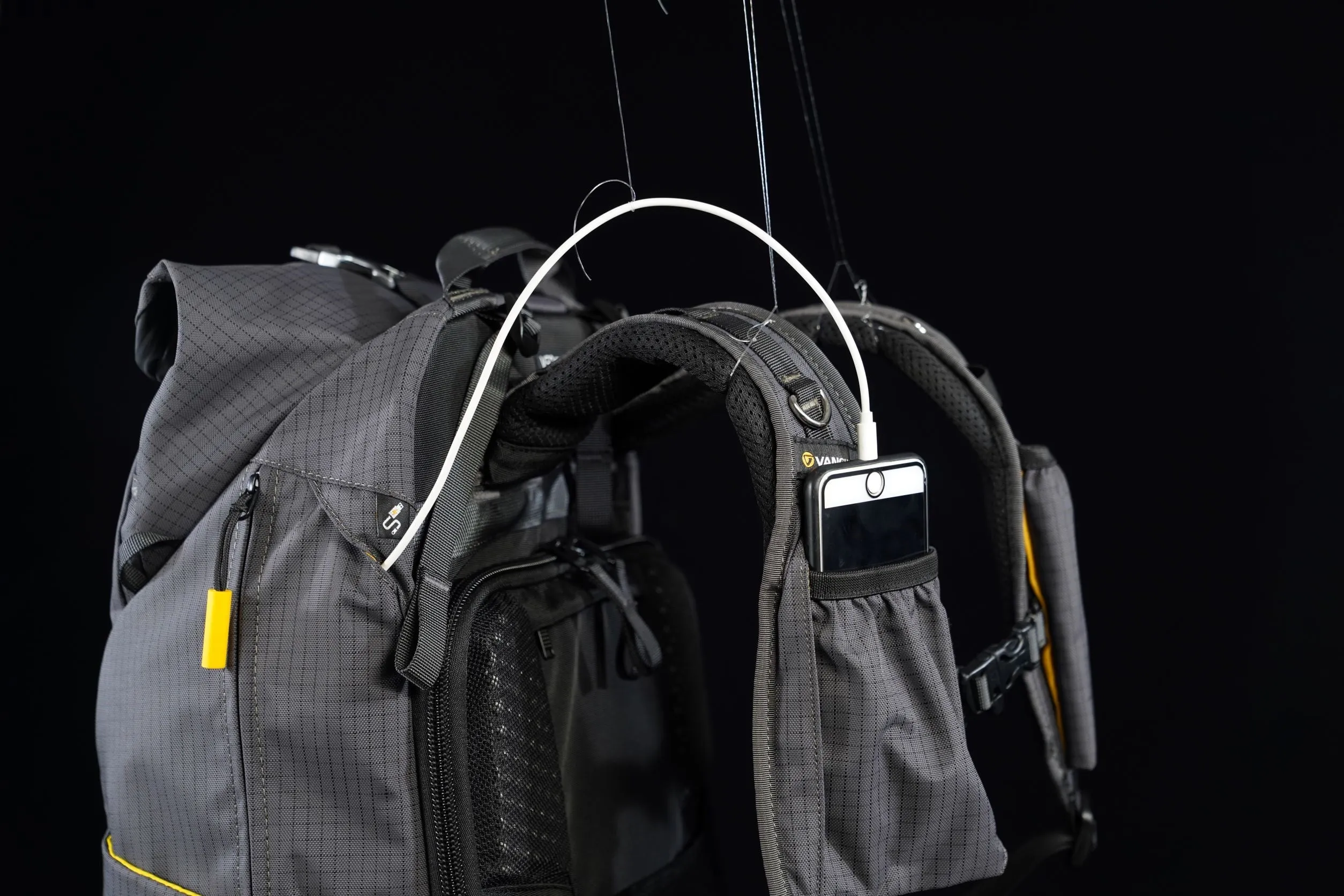 VEO Active 42M Gray Camera Backpack w/ USB Charger Connector