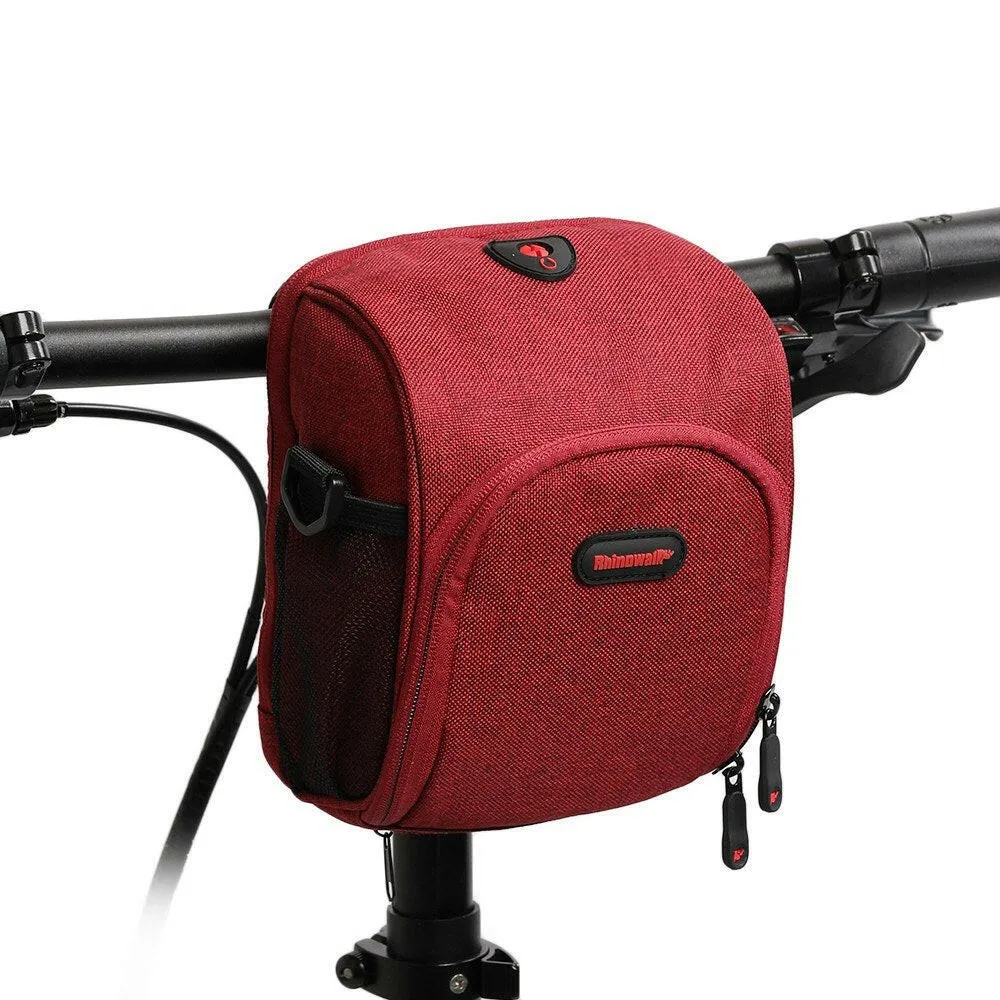 Waterproof Bicycle Handlebar Bag Front Bag Bike Cycling Cellphone Holder Bag Pannier Shoulder Bag with Rain Cover and Earphone Jack