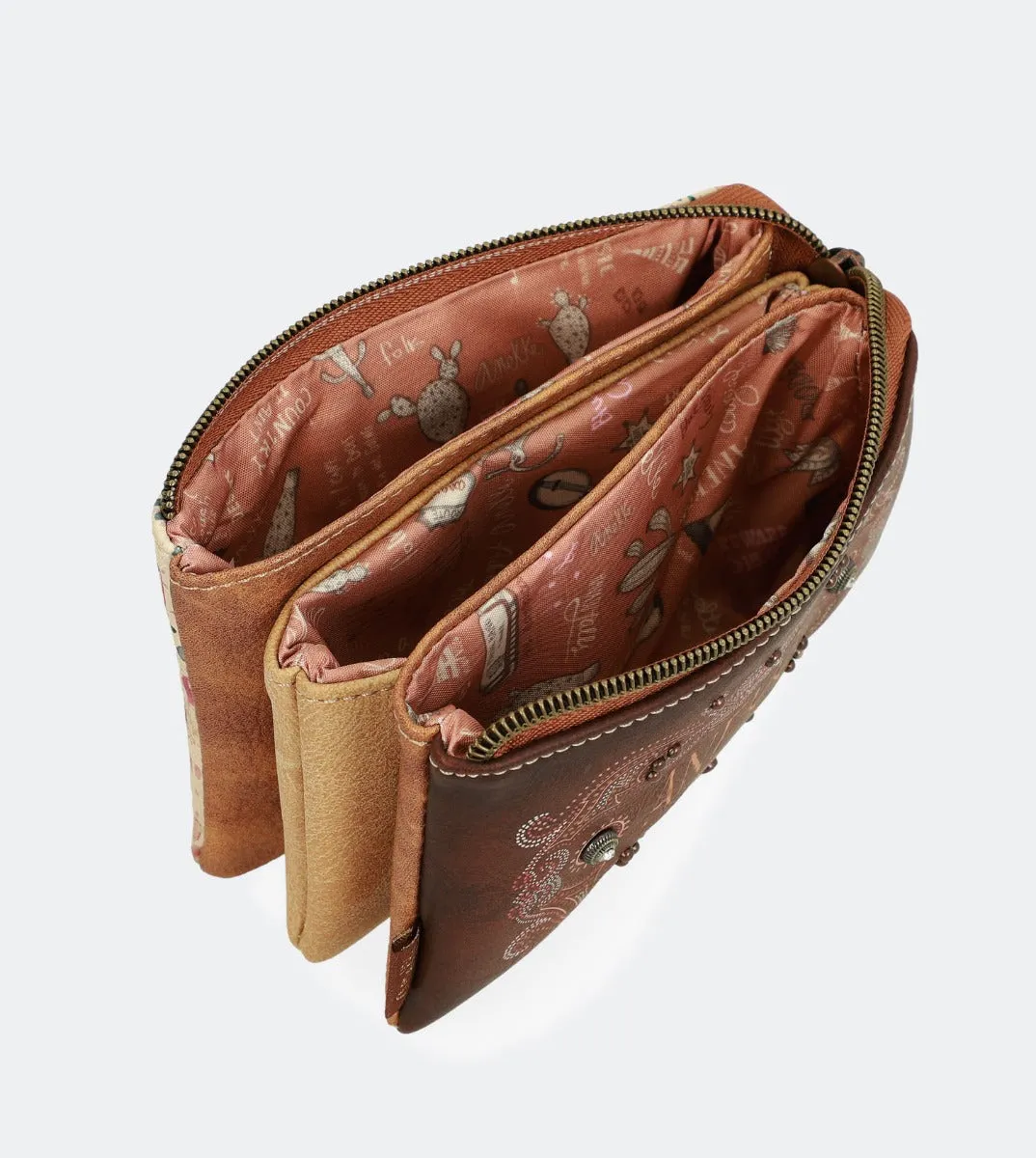 Western triple compartment wallet