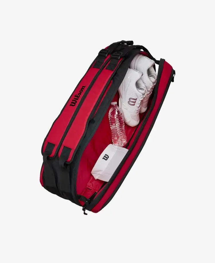 Wilson Clash V2 Super Tour 6 Pack Bag - Black/Red