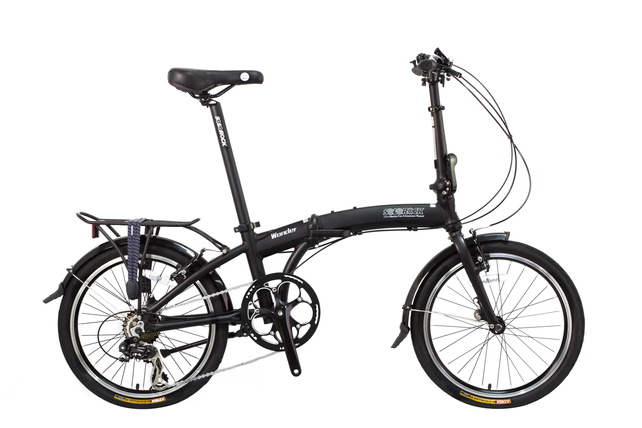 Wonder - SOLOROCK 20" 8 Speed Aluminum Folding Bike - V Brakes