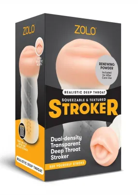 ZOLO Squeezable Deep Throat Masturbator - Mouth